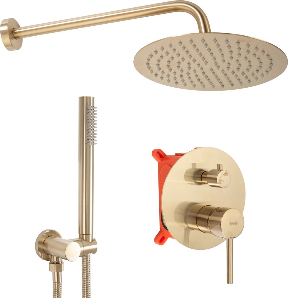 Set Doccia da incasso REA Lungo Gold Matt + BOX