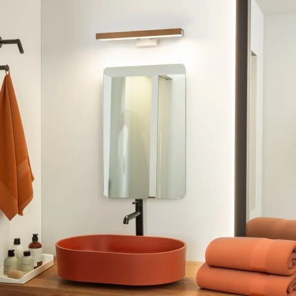 Brilagi- Illuminazione a LED per specchi da bagno WOODY MIRROR LED/8W/230V IP44 quercia/bianco