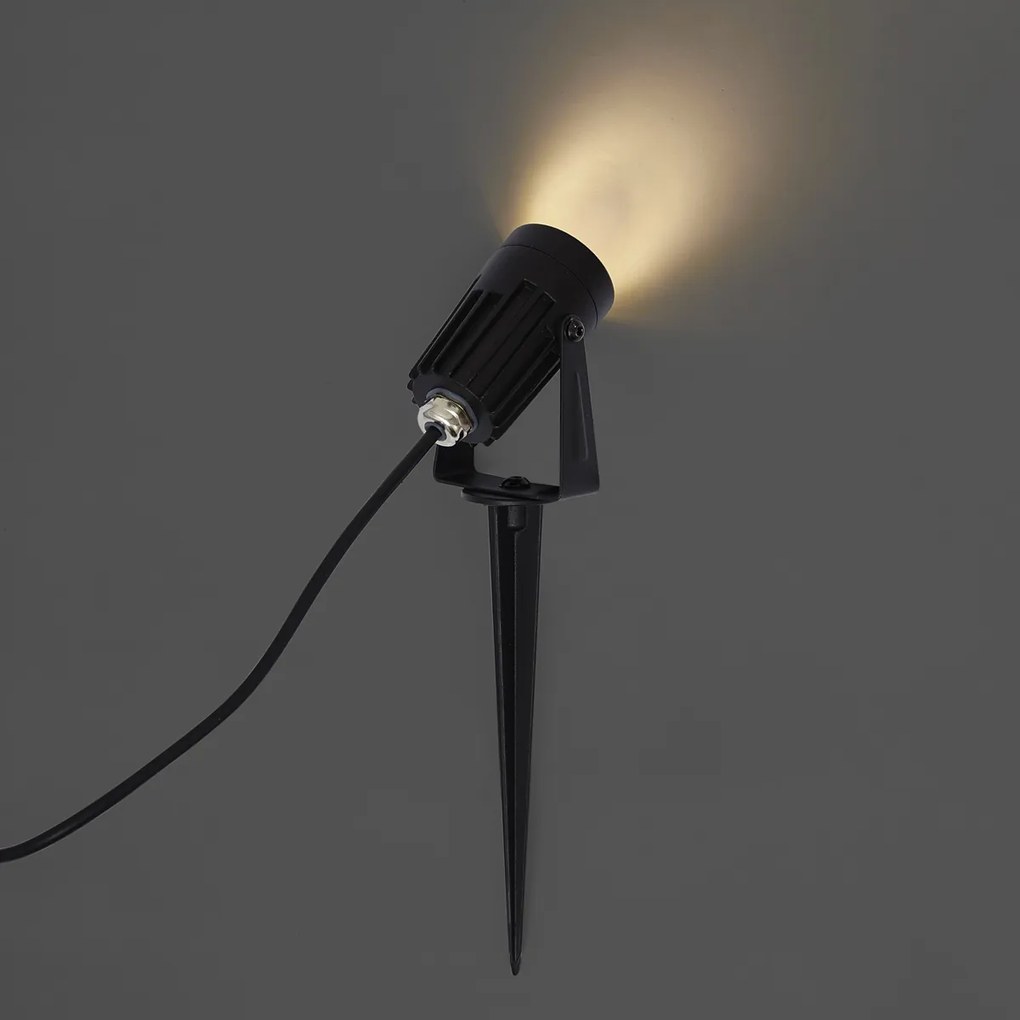 Faretto moderno 12V nero con LED IP67 - Voltaire Pico