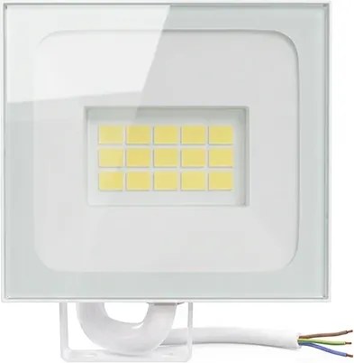 Faro LED 10W IP65 in Alluminio Bianco con OSRAM chip LED Colore Bianco Caldo 3.000K