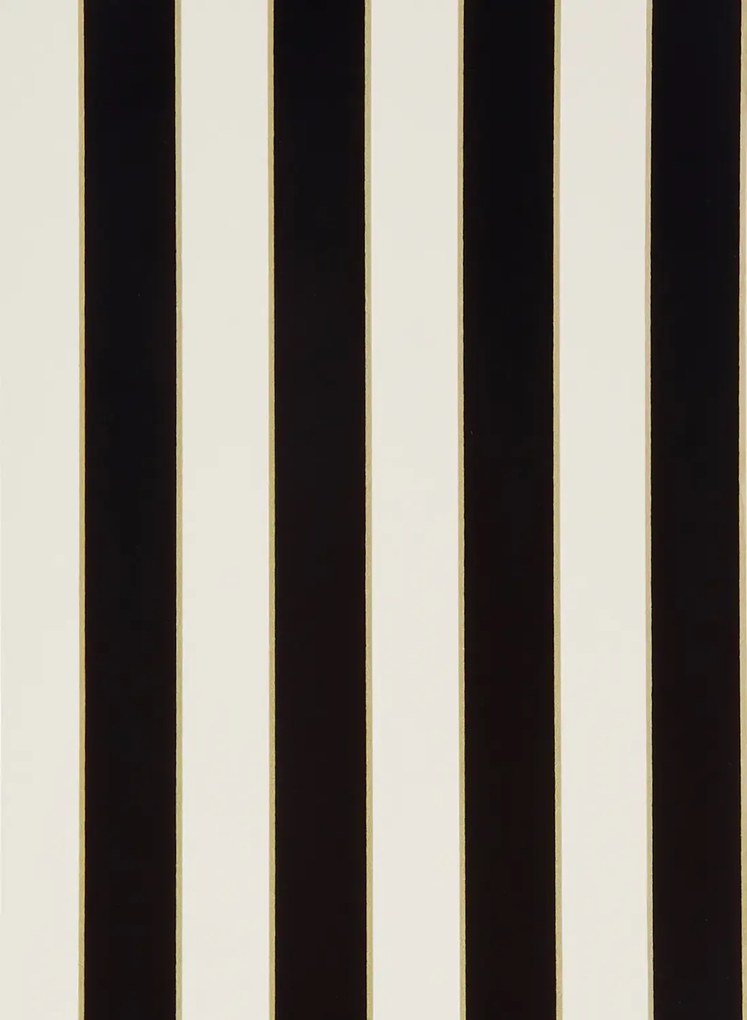 Osborne & Little Tapete Regency Stripe - Ivory/ Black