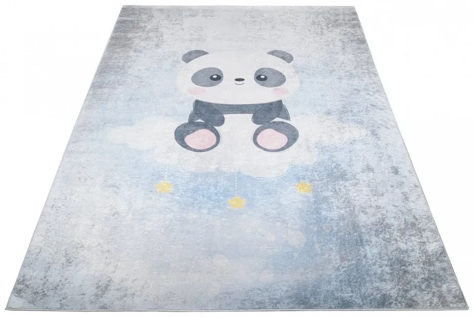 Tappeto per bambini con un simpatico panda su una nuvola Larghezza: 160 cm | Lunghezza: 220 cm