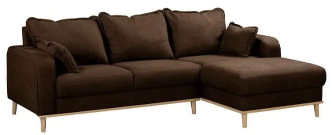 Divano angolare marrone scuro (angolo destro) Beata - Ropez