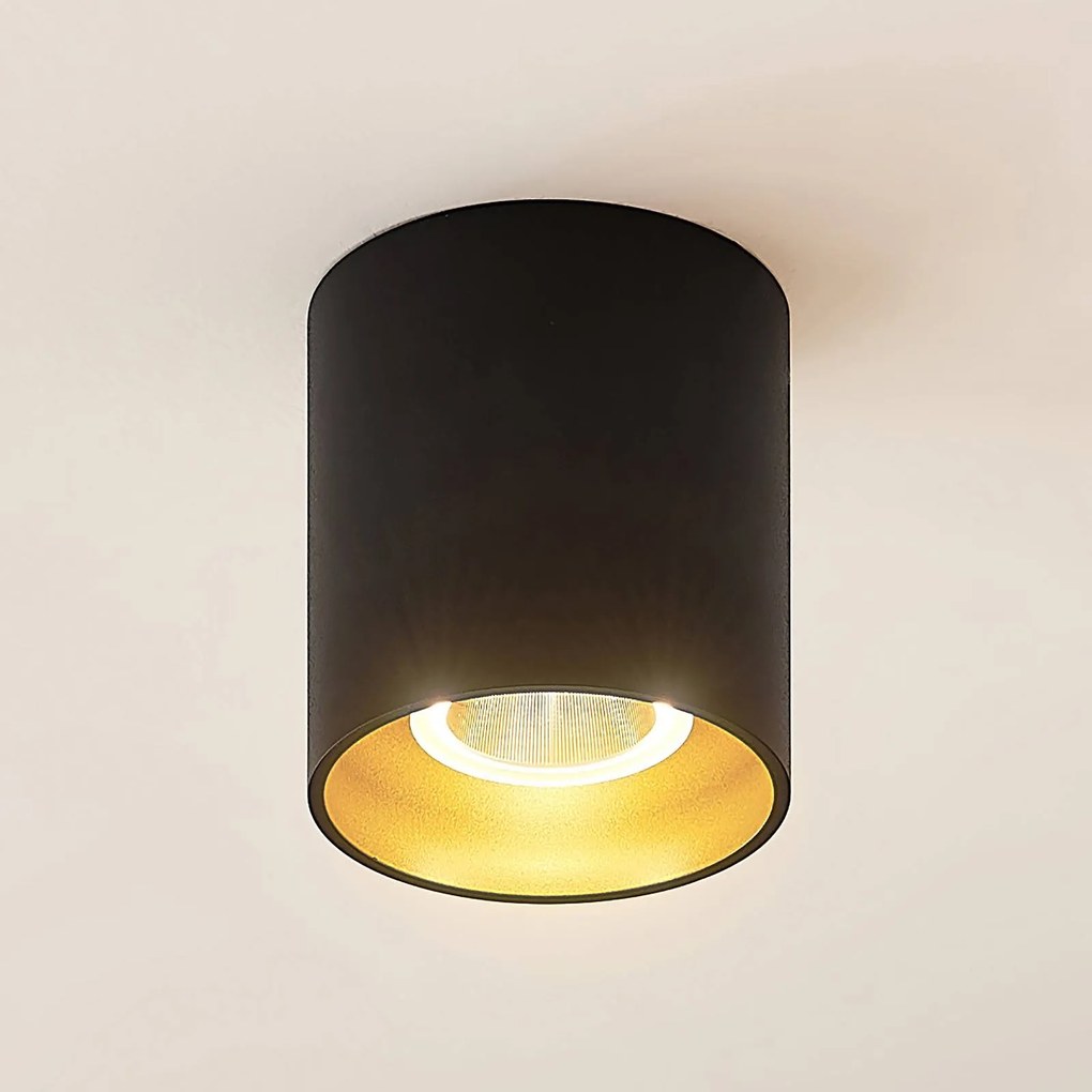 Faretto a soffitto LED Zaki Arcchio, dimmerabile, Nero, Corridoio, Alluminio, Moderno, Plafoniera LED