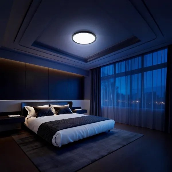 Aigostar - LED RGBW dimmerabile plafoniera MESH LED/36W/230V 3000-6500K nero+telecomando