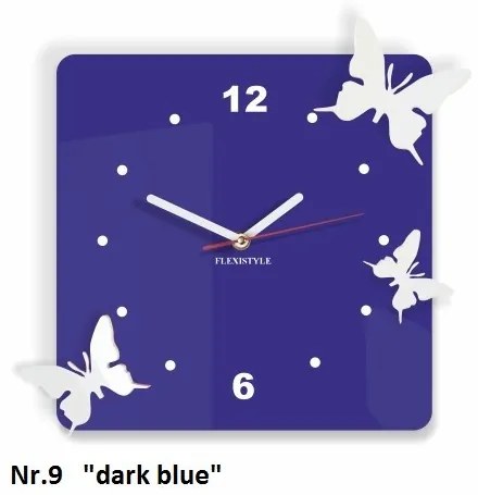 Orologio da parete con farfalle Blu