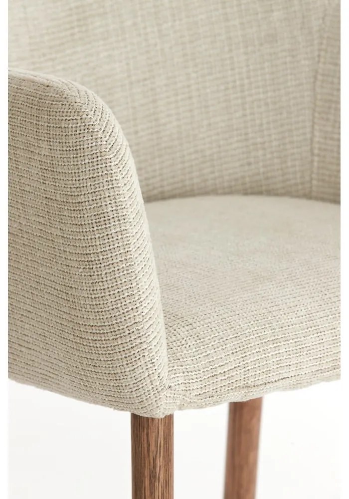 Set di sedie da pranzo beige in imbottito con braccioli 2 pz Blaine – Light &amp; Living