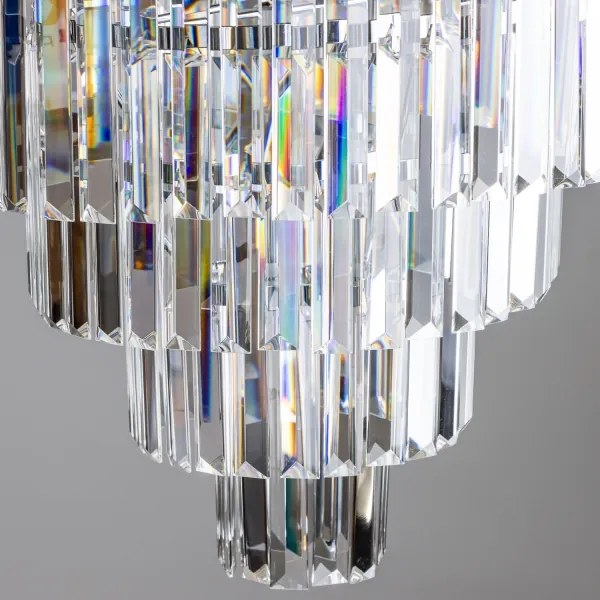 Brilagi - LED Lampadario di cristallo a sospensione con catena MOZART 5xE14/40W/230V cromo lucido