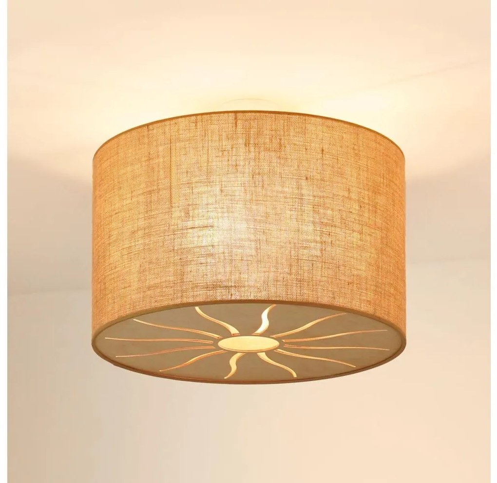 Brilagi - Lampadario a plafone COUNTRY ROLLER 1xE27/15W/230V diametro 50 cm beige