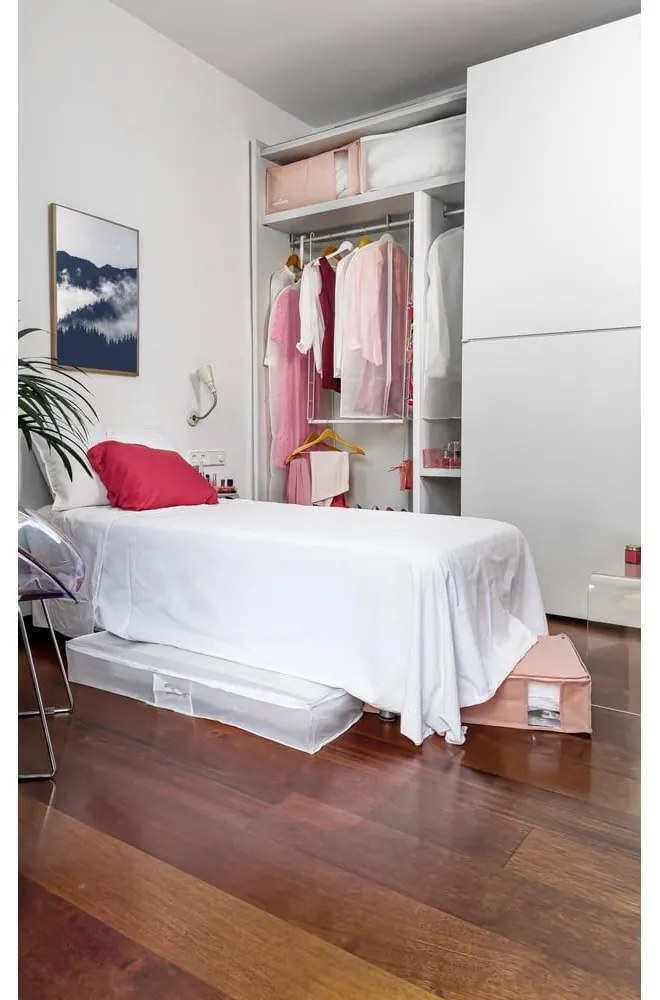 Organizer per sottoletto sottovuoto in plastica 65x45x15,5 cm Pink Edition – Compactor