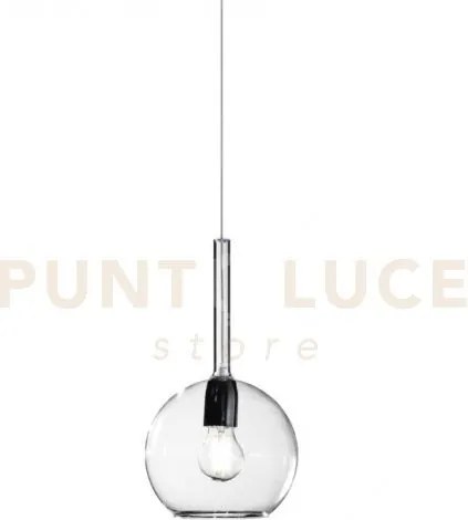 Lampadario a sospensione vetro 1555 medio trasparente 1 luce attacc...