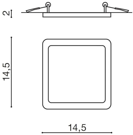 Azzardo AZ2836 - Plafoniera da incasso per bagno SLIM LED/12W/230V IP44