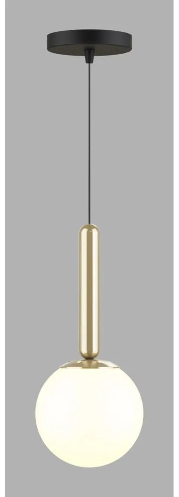 Lampadario dorato con paralume in vetro ø 15 cm One – Squid Lighting