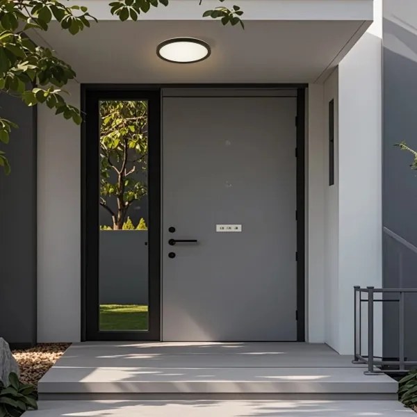 Brilagi - Lampada LED da bagno ULTRA SLIM LED/18W/230V diametro 30 cm nero IP54