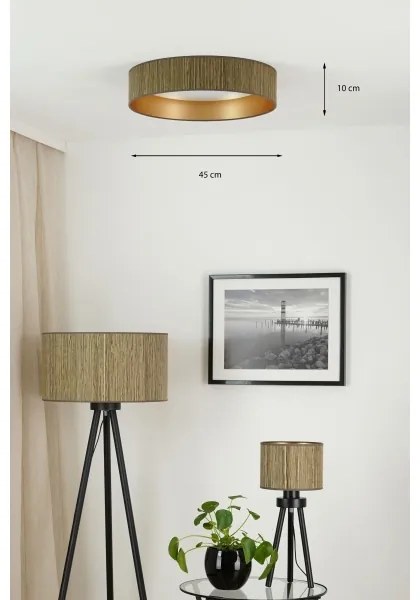 Brilagi - Lampada LED da soffitto BOSTON ROLLER LED/24W/230V Ø45 cm marrone/oro