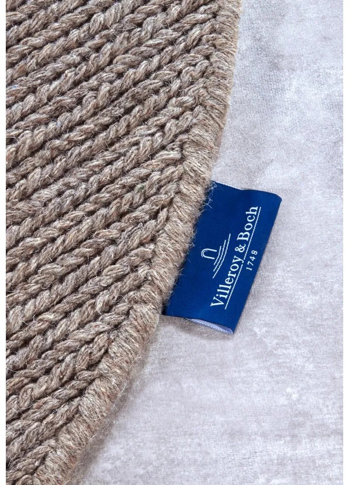 Tappeto rotondo marrone chiaro in lana tessuto a mano ø 200 cm Francois - Villeroy&Boch