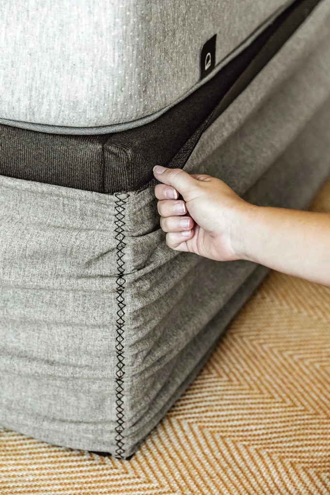 Kave Home - Base letto con contenitore Matters grigia da 180 x 200 cm