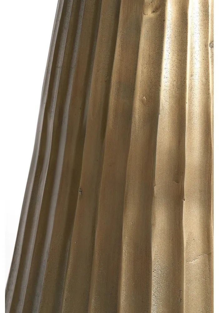 Tavolo da pranzo rotondo in bronzo e colore naturale con piano in marmo ø 100 cm Rianne - Light & Living