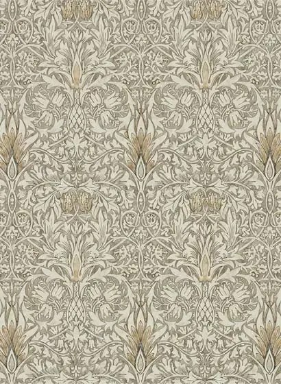 Tapete Snakeshead von Morris & Co. - Stone/ Cream