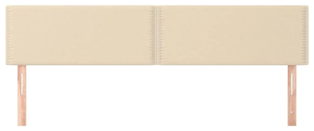 Testiera 2 pz crema 100x5x78/88 cm in tessuto