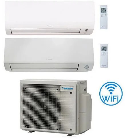 Daikin - Climatizzatore garanzia italia Comfora wifi incluso + Perfera All Seasons Wifi Dual Split Inverter 7000 + 9000 btu con u.e. 2MXM40A9 Classe