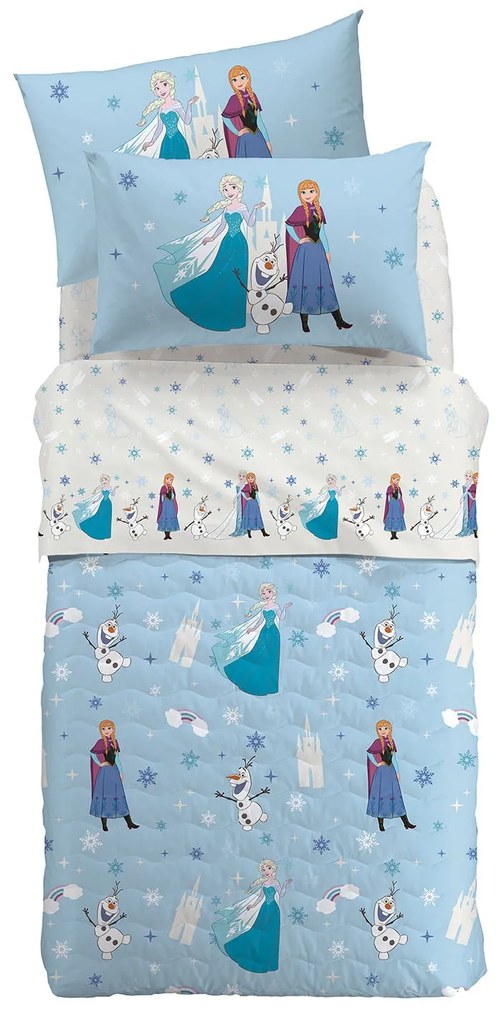 Copriletto Trapuntato Piazza e Mezza Frozen star Disney, in