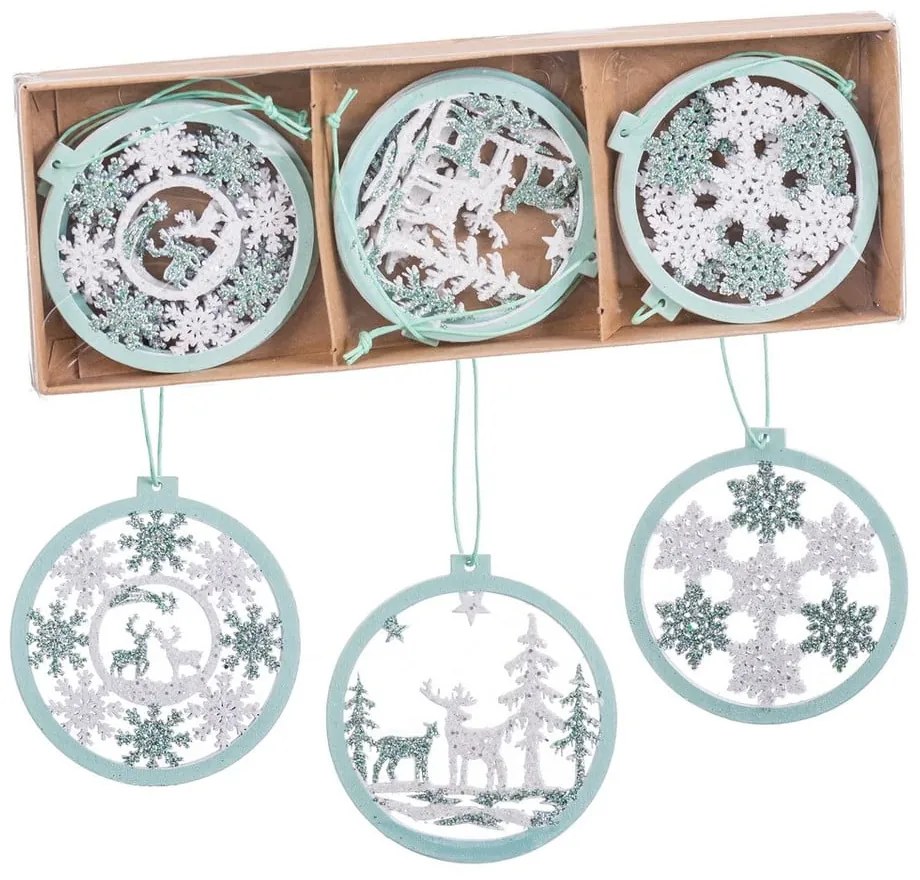 Decorazioni per albero di natale in set in legno 6 pz ø 8 cm – Casa Selección