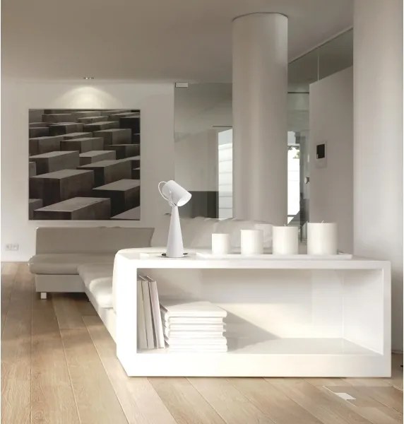 Kanlux 36260 - Lampada da tavolo LARATA 1xE27/5W/230V bianca