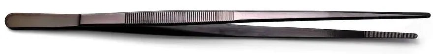 Pinzetta da cucina in acciaio inox nero, lunghezza 30 cm - Hendi