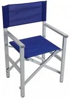 Sedia Regista da Giardino Siena 55x46x45/88 h cm in Textilene Blu