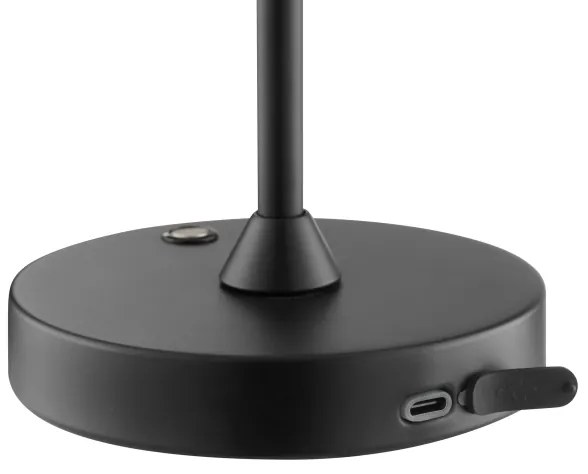 Brilliant - Lampada da tavolo touch ricaricabile e dimmerabile ELORA LED/2,5W/5V 2700K IP44 nera