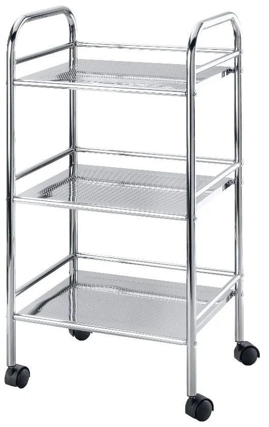 Scaffale mobile in metallo argento 41x75 cm - Wenko