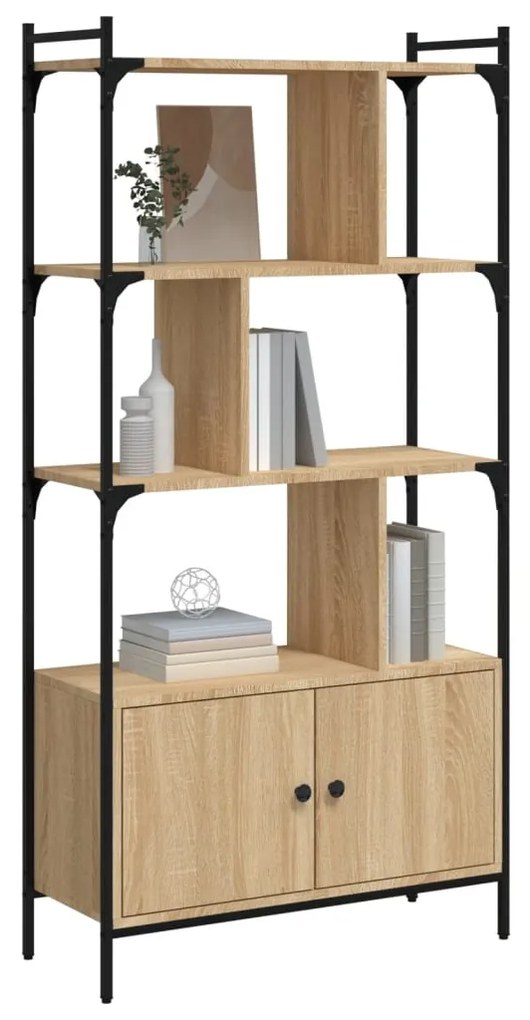 Libreria ante rovere sonoma 76,5x30x154,5 cm legno multistrato
