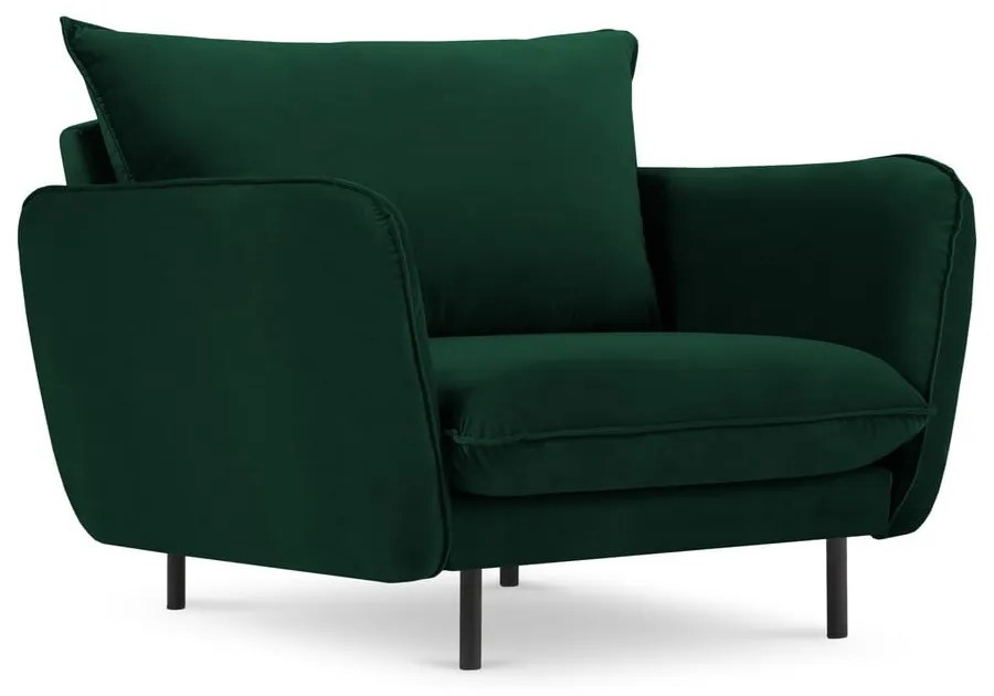 Poltrona in velluto verde scuro Vienna - Cosmopolitan Design