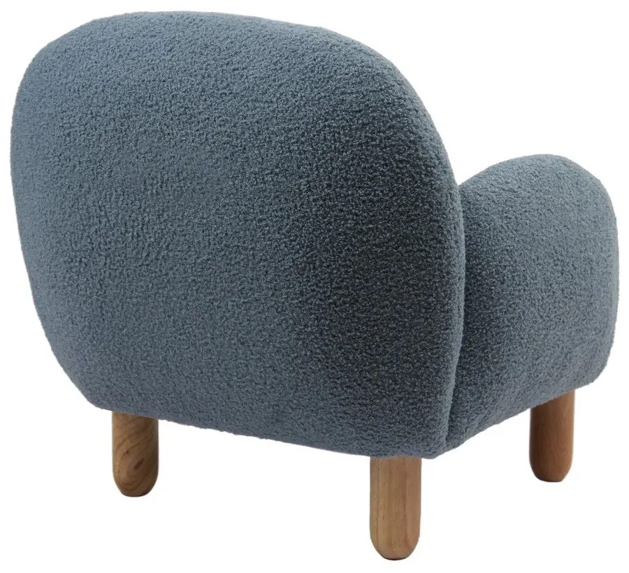 Poltrona per bambini blu con rivestimento in bouclé Rocky – Vipack