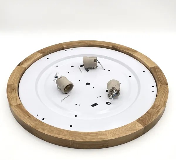 Brilagi - LED Plafoniera BELLADONNA 3xE27/15W/230V diametro 50 cm bianco/quercia