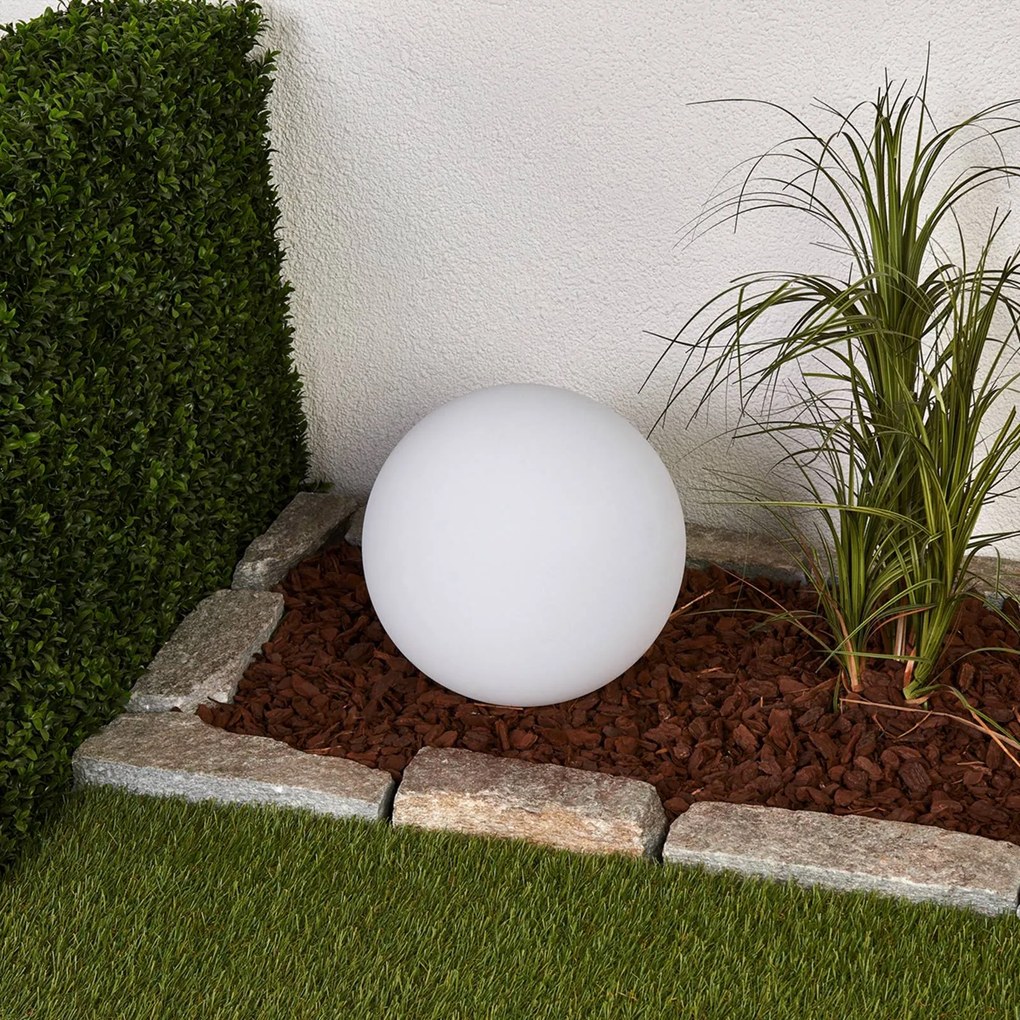 Lampada solare Lago Lindby, Bianco / Opale, Plastica, Moderno, Lampada solare