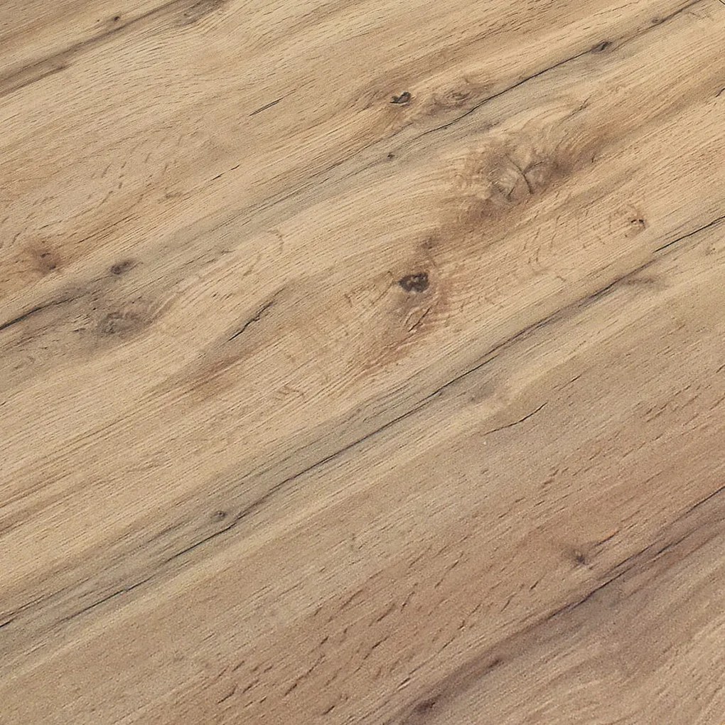 Tavolo TROPEA in legno, finitura rovere rustico e metallo verniciato antracite, allungabile 140&#215;80 cm &#8211; 190&#215;80 cm