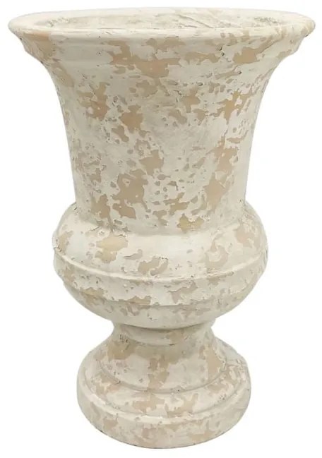 Decorazione COPPA FIBRA CEMENTO BIANCA ANTICA D29H41 in cemento  H