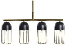 Lampadario DKD Home Decor Nero Dorato 220 V 50 W (60 x 11 x 26 cm)