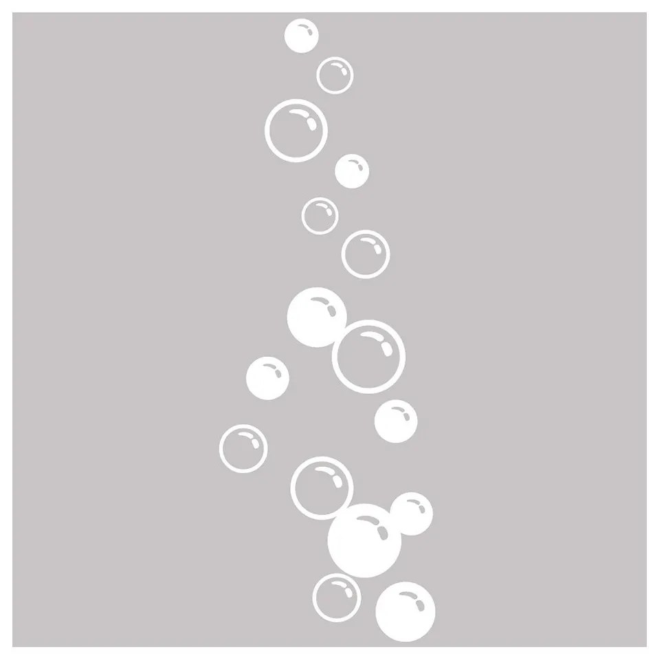 Adesivo per porta della doccia Bolle di sapone, 30 x 80 cm - Ambiance