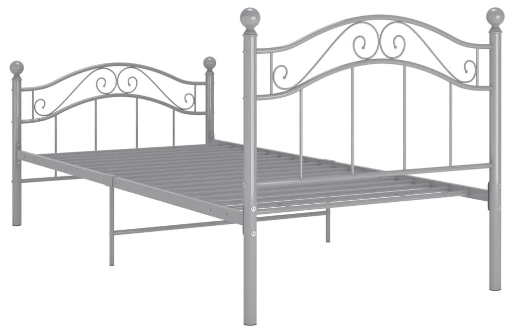 Giroletto grigio in metallo 90x200 cm
