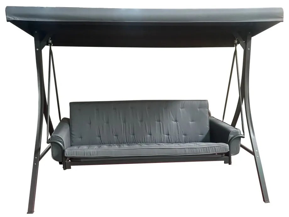 Dondolo da giardino grigio in metallo Madrid – Rojaplast