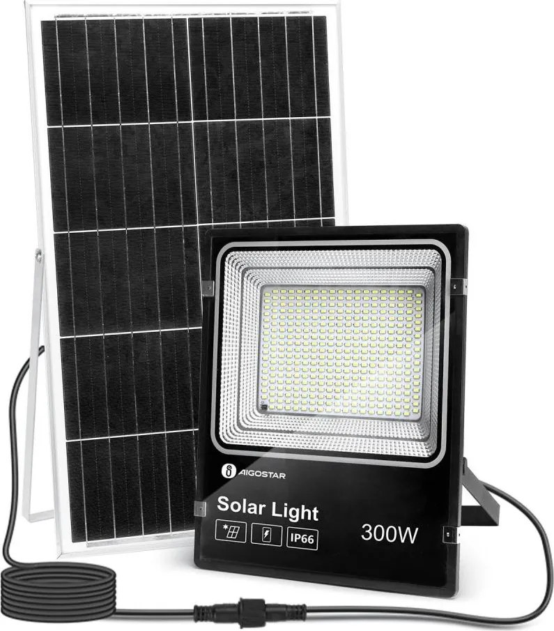 Aigostar - LED Faro solare dimmerabile LED/300W/3,2V IP66 + +TC