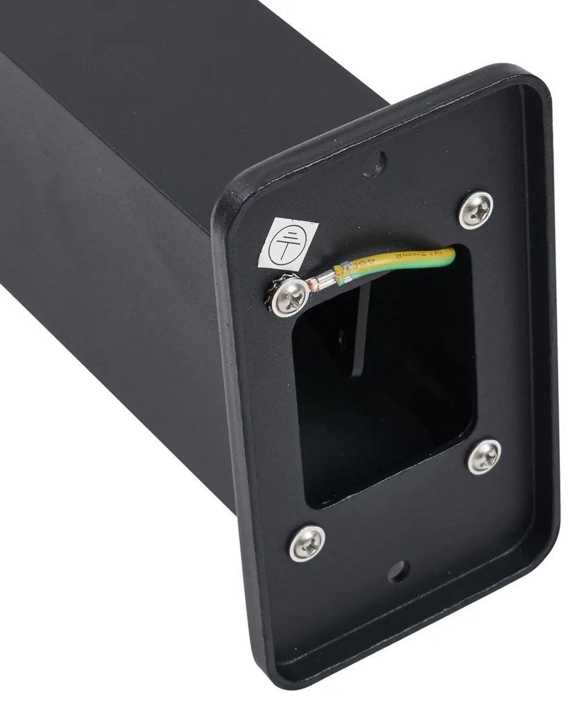 Lampada da terra moderna da esterno nera 65 cm con presa IP44 - Baleno