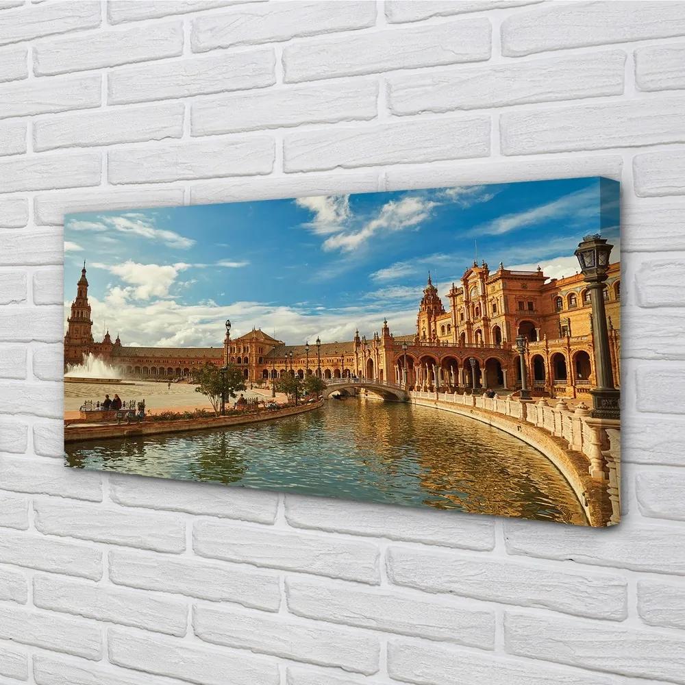 Foto quadro su tela Mercato dell'architettura della Spagna Vecchia architettura 100x50 cm