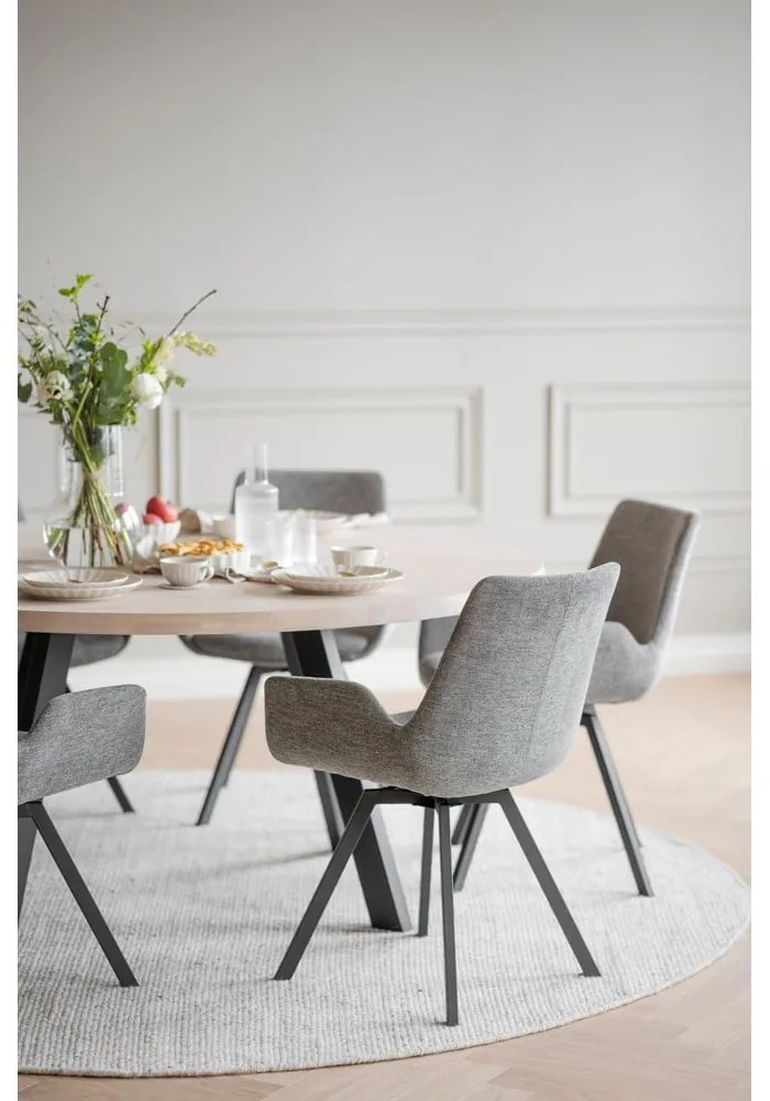 Set di sedie da pranzo grigia in imbottito 2 pz Norwell – Rowico