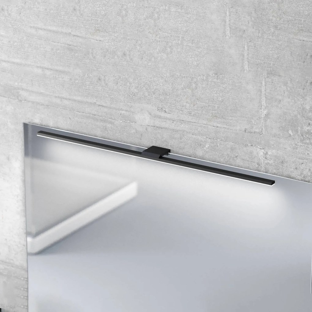 Applique da parete Triga MCJ, Nero, Bagno, Alluminio, Moderno, Applique