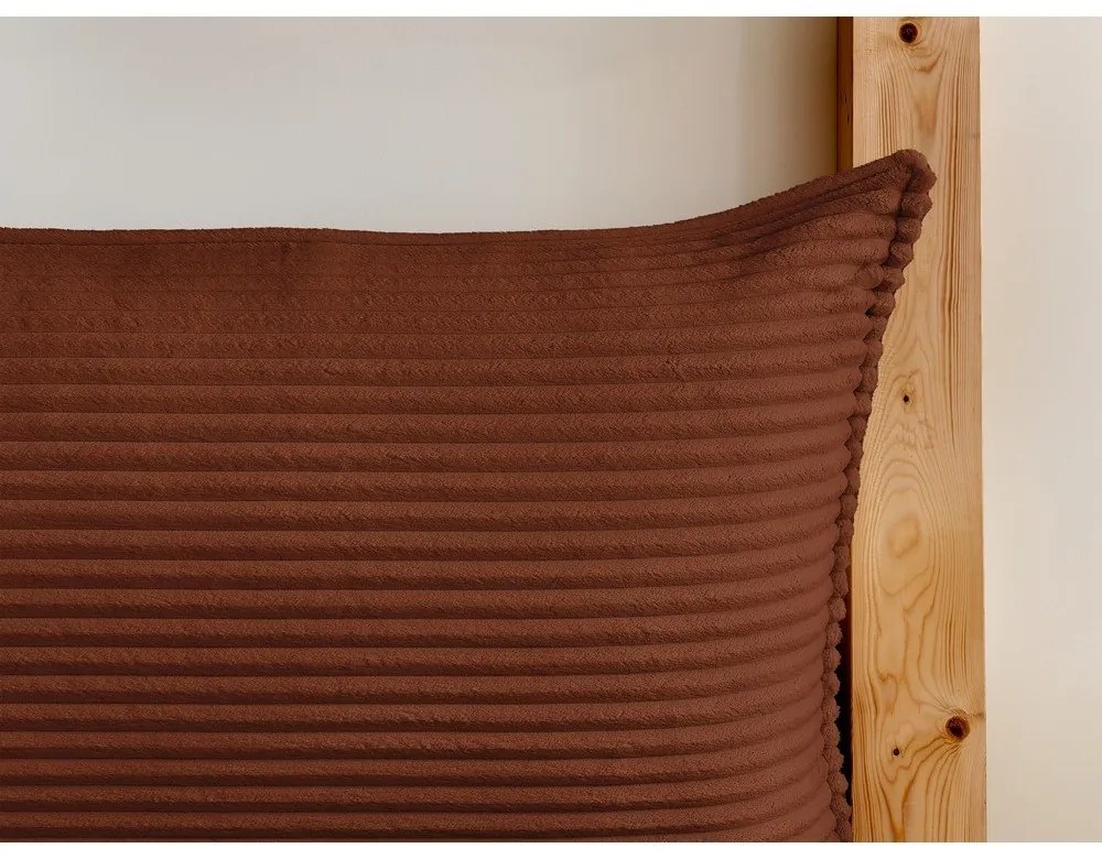 Letto matrimoniale color mattone imbottito con spazio contenitivo con griglia inclusa 180x200 cm Jade – Bobochic Paris