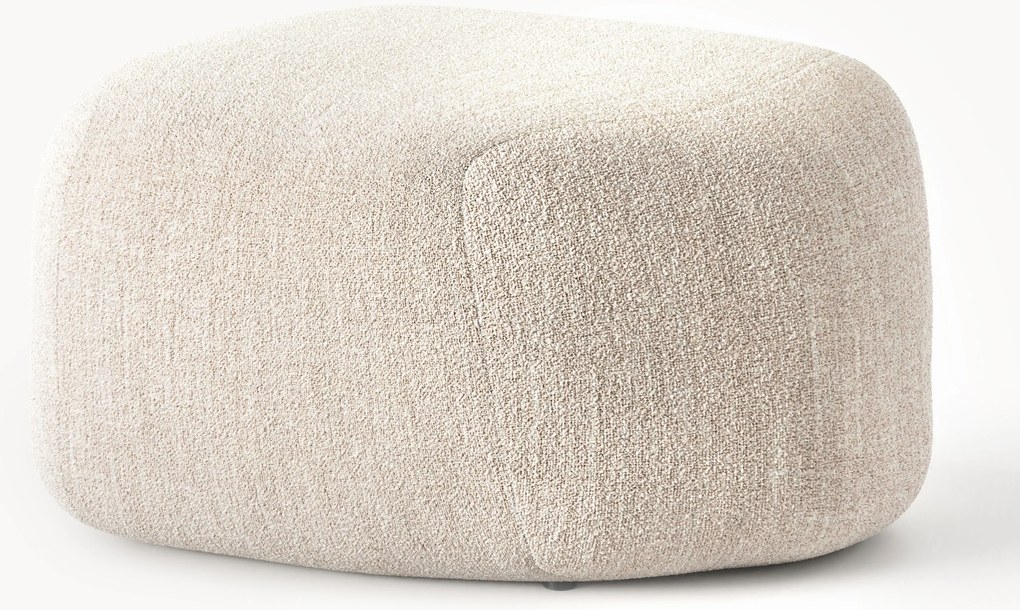 Pouf ovale in bouclé Wolke